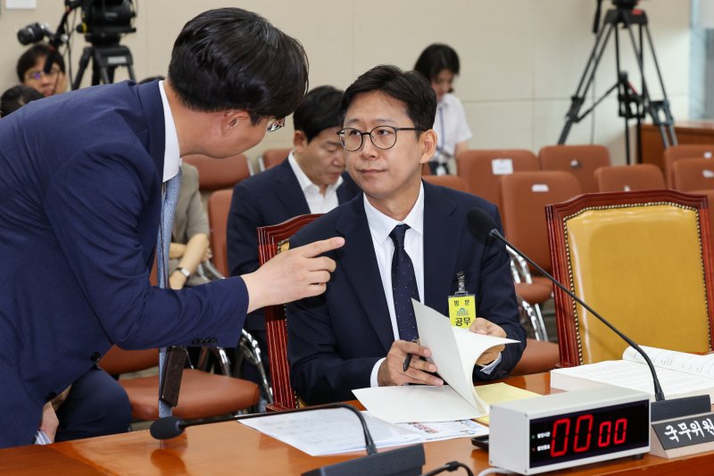 배경훈 과학기술정보통신부 장관 후보자가 14일 오전 서울 여의도 국회 과학기술정보방송통신위원회에서 인사청문회 시작을 기다리고 있다. 2025.7.14/뉴스1 ⓒ News1 안은나 기자