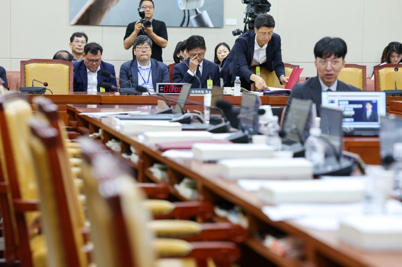 14일 오전 서울 여의도 국회 과학기술정보방송통신위원회에서 배경훈 과학기술정보통신부 장관 후보자 인사청문회가 파행되고 있다. 2025.7.14/뉴스1 ⓒ News1 안은나 기자