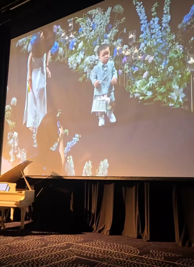 황보라 아들 김준호·김지민 결혼식 화동 "어디로 튈지 몰라"