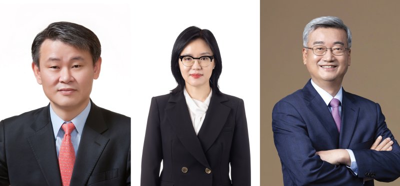 (왼쪽부터)김동철 행정부회장, 조연주 연구부회장, 오기원 감리부회장.
