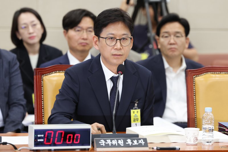 배경훈 과학기술정보통신부 장관 후보자가 14일 오후 서울 여의도 국회 과학기술정보방송통신위원회에서 열린 인사청문회에서 의원 질의에 답하고 있다. 2025.7.14/뉴스1 ⓒ News1 안은나 기자