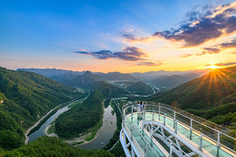 변방산 스카이워크 전경.(사진=정선군 제공) *재판매 및 DB 금지