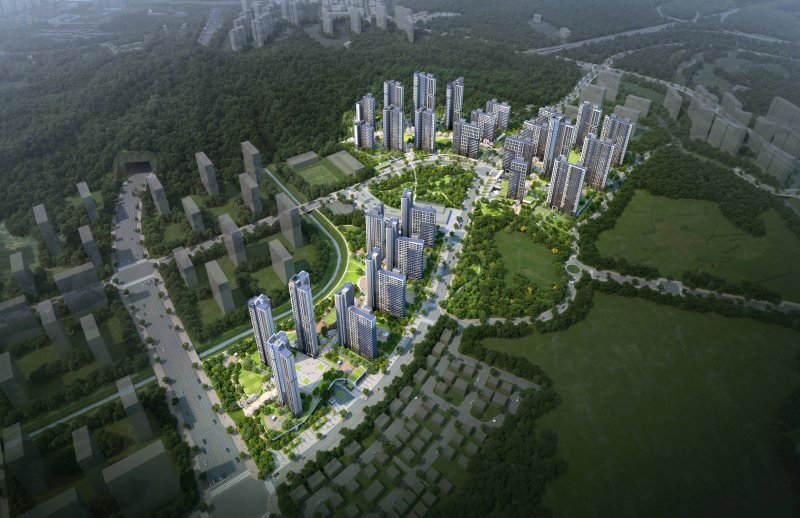 금호건설이 조성하는 '의왕군포안산 공공주택지구 A1-1·A1-2·A1-4블록 민간참여 공공주택사업' 조감도. 금호건설 제공