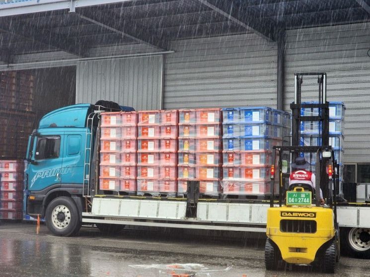 희망브리지, '집중호우 피해' 당진시에 구호물품 긴급 지원