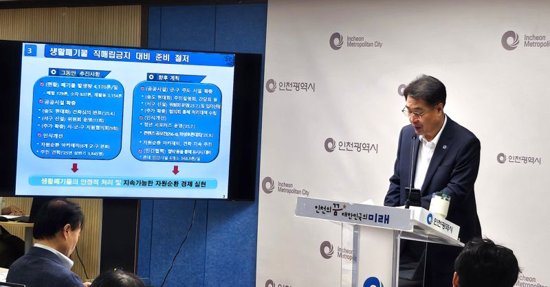 인천시, 내년 직매립 금지 시행 대비 다각적 대응체계 구축