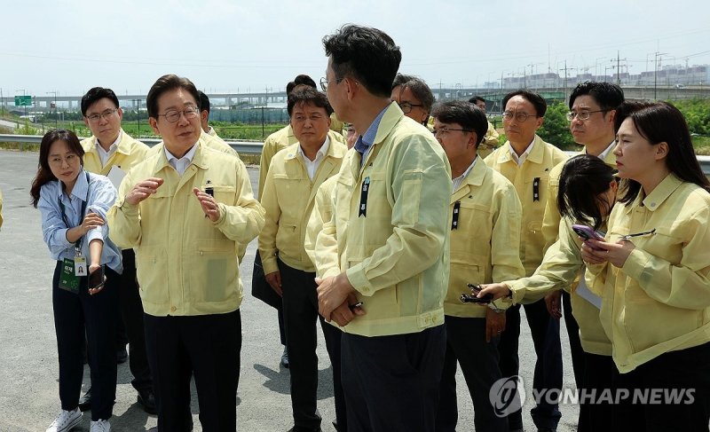 이재명 대통령, 오송 참사 2주기 현장 점검 (출처=연합뉴스)