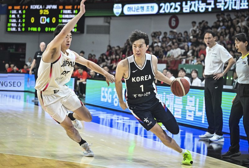 드리블하는 이현중 (출처=연합뉴스)