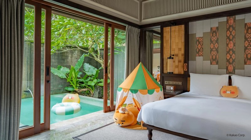 하얏트의 럭셔리 호텔 브랜드 안다즈(Andaz)와 협업해 선보인 '안다즈 발리'의 특별 패키지 '카카오프렌즈 인 발리' (카카오 제공)