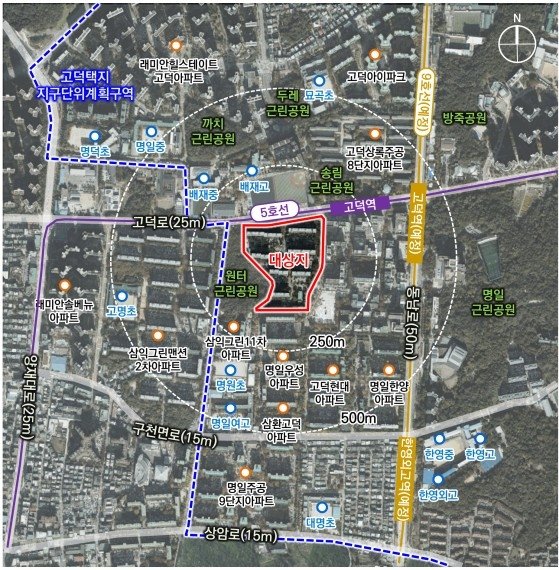 명일신동아아파트 위치도 (출처=연합뉴스)