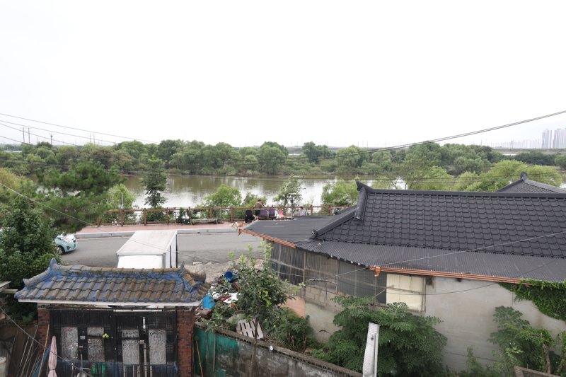 금호강과 맞닿은 금강동 민가 (출처=연합뉴스)