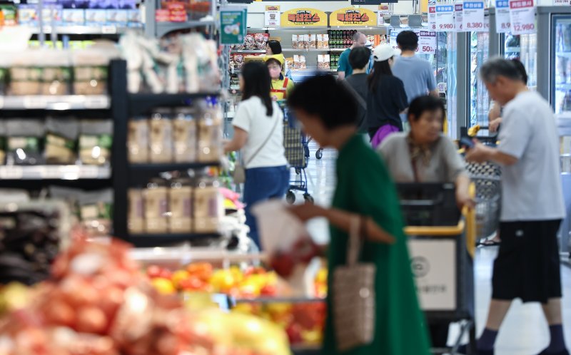 서울 시내 대형마트에서 시민들이 장을 보는 모습. 2025.7.16/뉴스1 ⓒ News1 김도우 기자