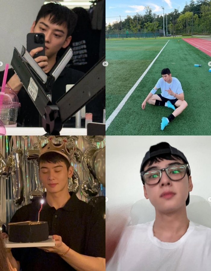 '28일 현역 입대' 차은우, 상남자됐다…짧아진 머리에도 독보적 비주얼 [N샷]