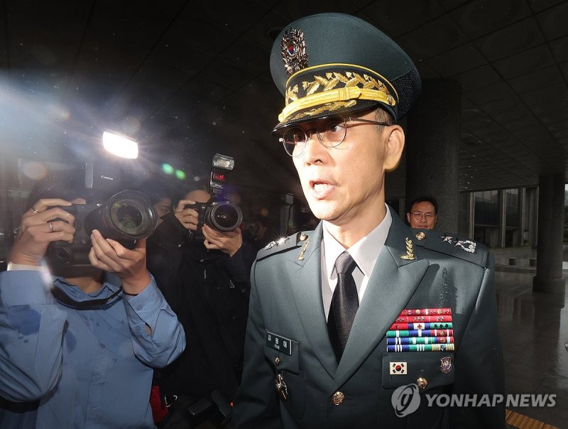 특검 출석하는 김용대 드론작전사령관 (출처=연합뉴스)