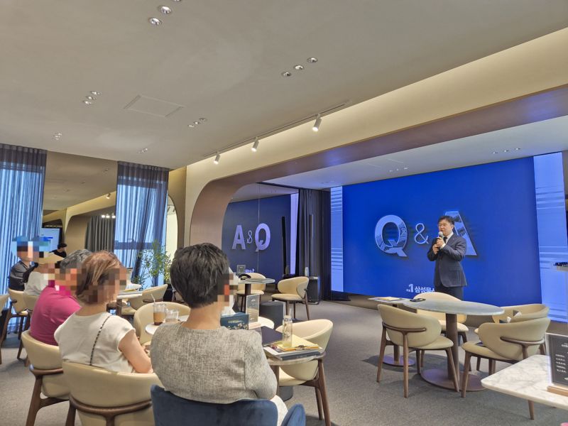 삼성물산 개포우성7차 홍보관. 사진=전민경 기자