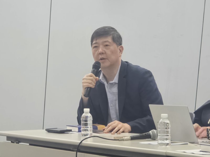 22일 '김대중 망명일기' 출간기념 기자간담회에서 김홍걸 김대중·이희호기념사업회 이사장이 발언하고 있다. ⓒ 뉴스1 김정한 기자