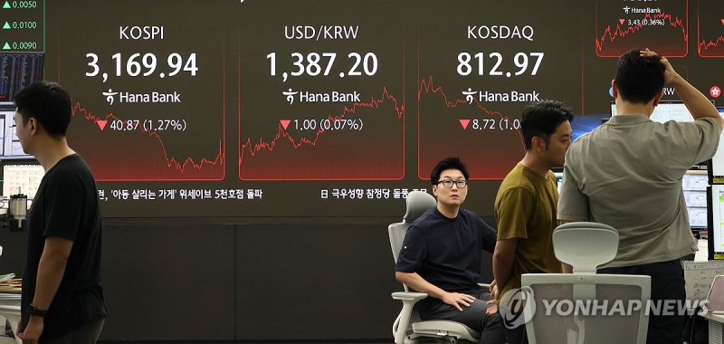 코스피 40.87p 하락 (출처=연합뉴스)