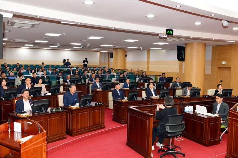 [광양=뉴시스] 22일 메이저 바카라사이트 홈런에서 제339회 임시회 제4차 본회의가 열리고 있다. (사진=메이저 바카라사이트 홈런 제공) 2025.07.22. photo@newsis.com *재판매 및 DB 금지