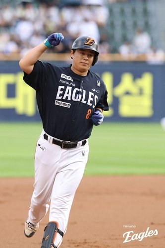 솔로홈런 친 한화의 노시환 (출처=연합뉴스)