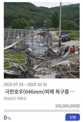 하동군 고향사랑 긴급 지정기부 (출처=연합뉴스)