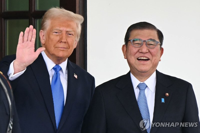 도널드 트럼프 미국 대통령과 이시바 시게루 일본 총리 (출처=연합뉴스)