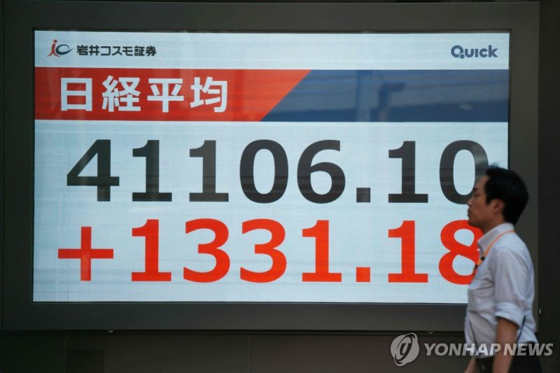 급등한 닛케이지수 (출처=연합뉴스)