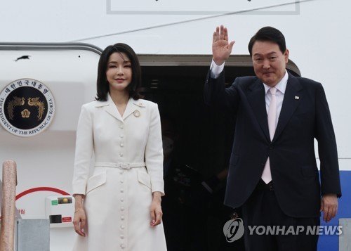 첫 다자 외교무대 나서는 윤석열 대통령 (출처=연합뉴스)