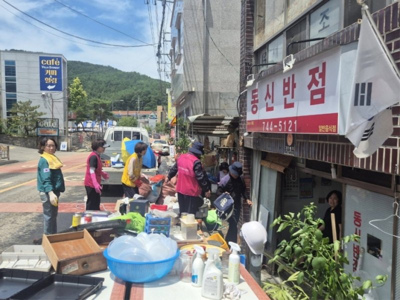 진주시 집중호우 피해 지역 (출처=연합뉴스)