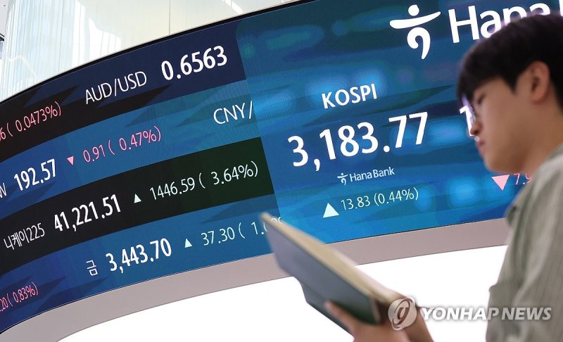 증시 전광판 [자료 사진] (출처=연합뉴스)