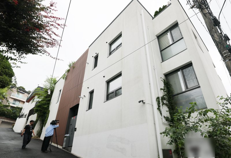 서울 용산구 이태원동 조 전 원장 자택 모습./뉴스1 ⓒ News1 오대일 기자