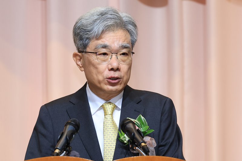 김상환 헌법재판소장이 24일 오전 서울 종로구 재동 헌법재판소에서 열린 취임식에서 취임사를 하고 있다. 2025.7.24/뉴스1 ⓒ News1 박정호 기자