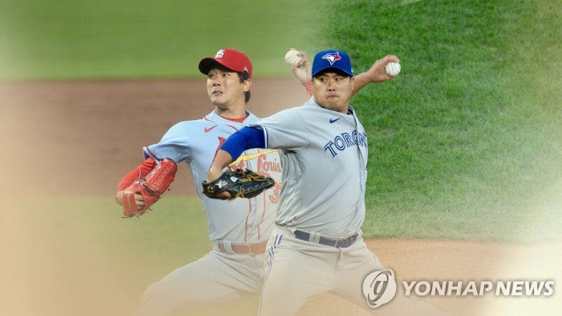 메이저리그에서 뛰던 류현진(오른쪽)과 김광현 (출처=연합뉴스)