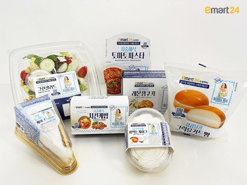 이마트24의 '맘마미아!' 콜라보 상품 7종. 이마트24 제공