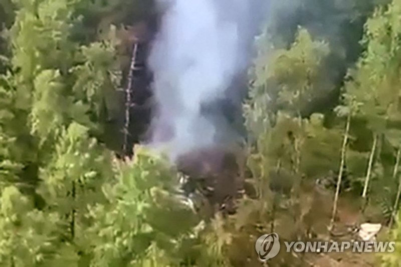 러시아 항공기 추락 현장 (출처=연합뉴스)