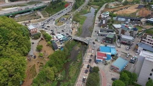 용인시·성남시 경계에 건설된 고기교 모습 (출처=연합뉴스)