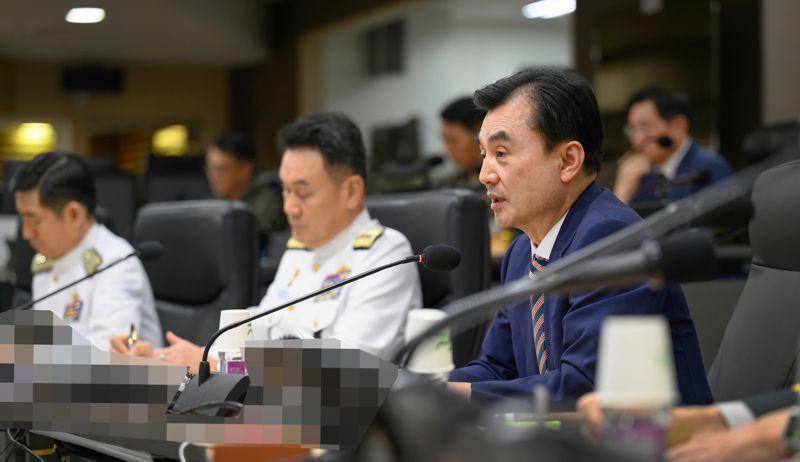25일 취임한 안규백 국방부장관이 첫 전군주요지휘관회의를 주관하고 있다. 국방부 제공