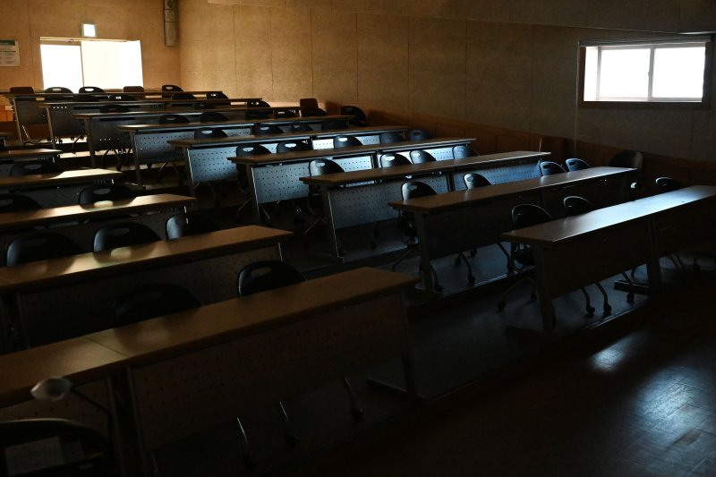 [광주=뉴시스] 이영주 기자 = 지난 3월 31일 오전 광주 동구 전남대 의대 한 강의실이 텅 비어있는 모습. 2025.03.31. leeyj2578@newsis.com