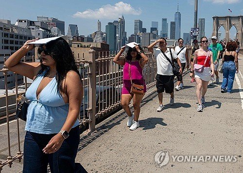폭염이 덮친 미국 뉴욕시 (출처=연합뉴스)