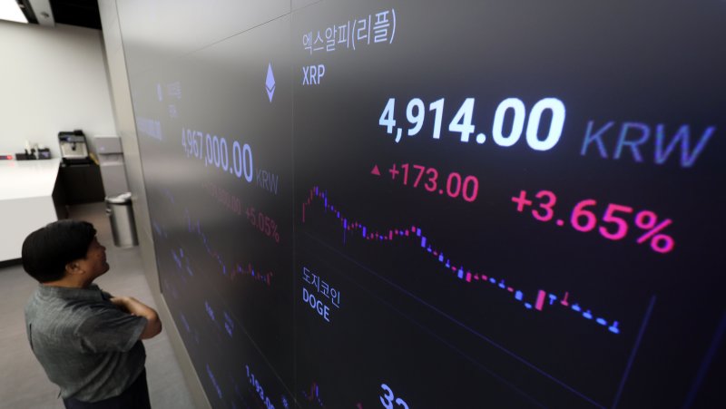 [서울=뉴시스] 김선웅 기자 = 미국 하원이 가상자산 법안 3건을 모두 통과시키면서 주요 가상자산 가격이 상승했다. 시가총액 3위 리플은 하루 만에 17% 넘게 오르며 달러 최고가를 경신했고 비트바카라사이트 쇼미더벳과 이더리움도 상승세를 이어가고 있다. 18일(현지시간) 미국 가상자산 거래소 바카라사이트 쇼미더벳베이스에서 리플은 전날보다 16.22% 오른 3.63달러에 거래되고 있으며 이더리움과 비트바카라사이트 쇼미더벳은 각각 8.81%, 1.80% 상승한 3650.09달러, 120,500달러 선에 거래되고 있다. 국내 가상자산 거래소 업비트에서 리플은 4900원대, 이더리움과 