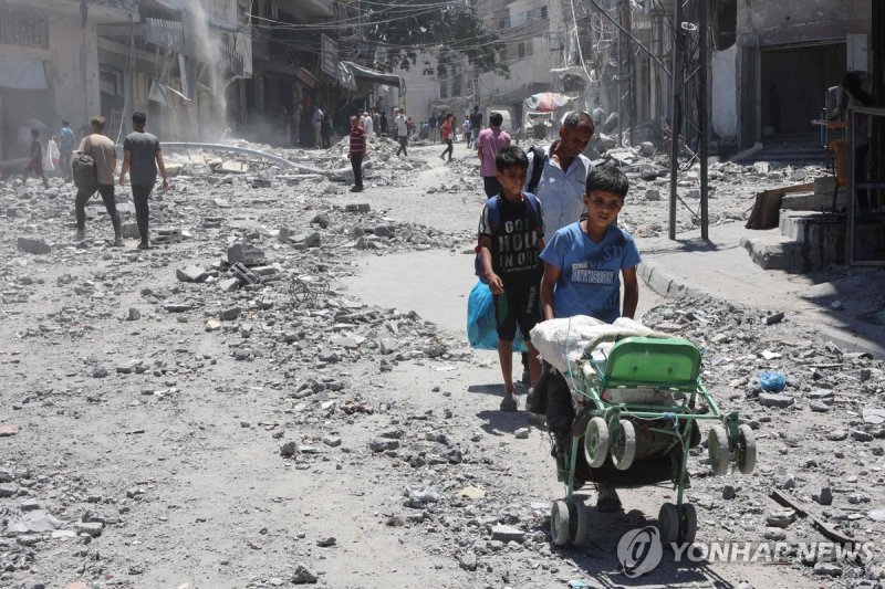 폐허 된 가자지구 (출처=연합뉴스)