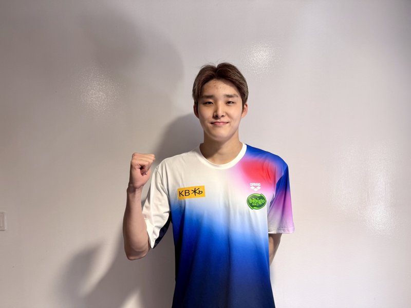 남자 자유형 400ｍ 예선에서 3위로 결승에 오른 김우민. (출처=연합뉴스)