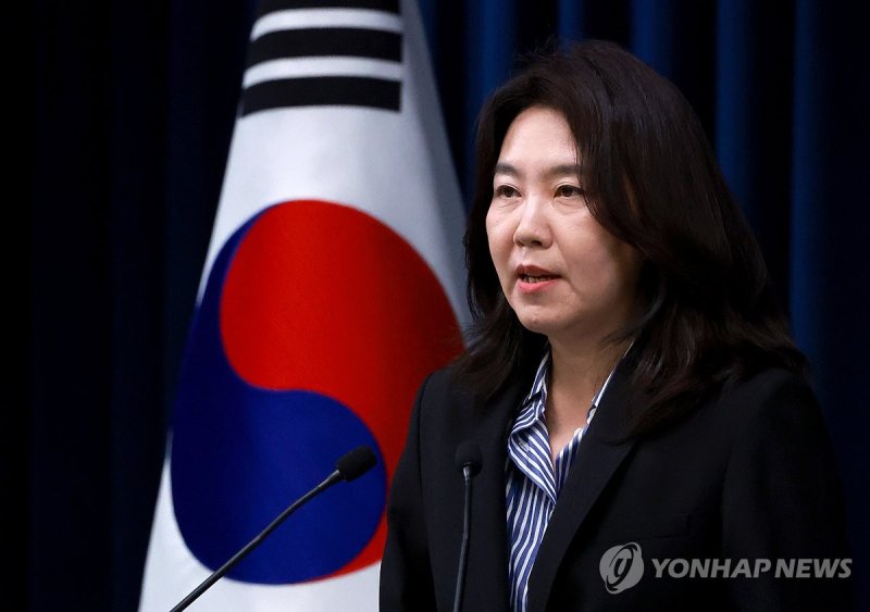 강유정 대통령실 대변인 현안 브리핑 (출처=연합뉴스)