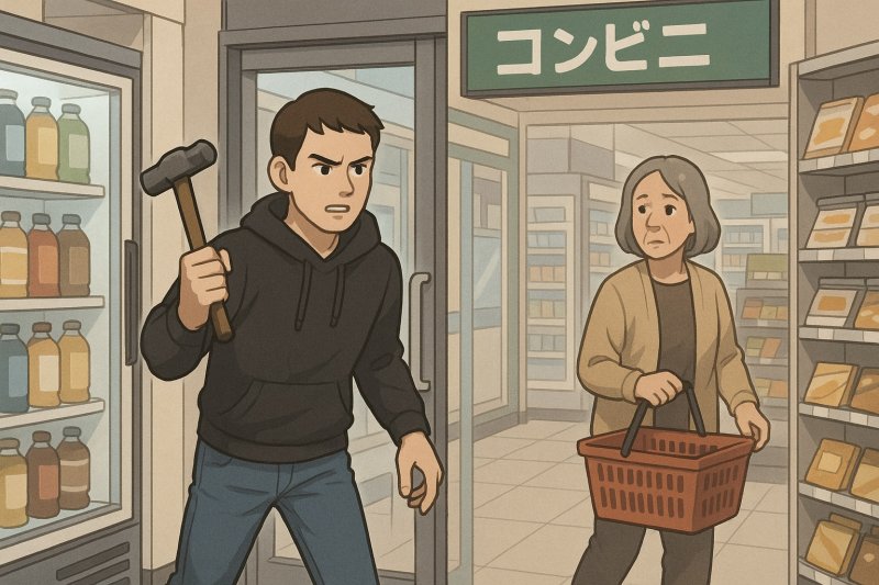 편의점에서 망치로 女손님 머리 때린 20대男, 피해 여성은..