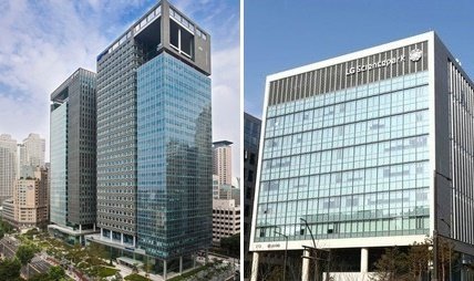 서울 송파구 삼성SDS타워·서울 강서구 마곡 LG CNS 본사(각사 제공)
