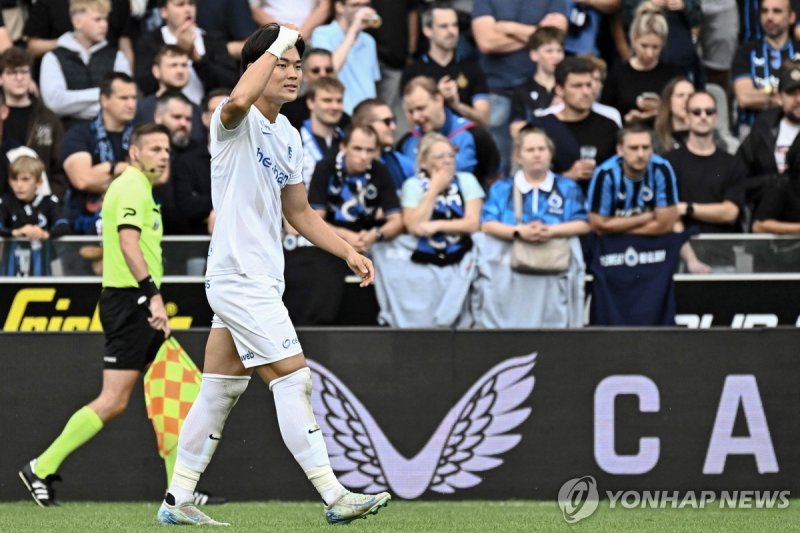 골 넣고 기뻐하는 오현규 (출처=연합뉴스)