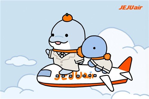 제주항공 첫 캐릭터 IP 제휴(왼쪽이 제코) (출처=연합뉴스)