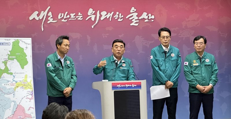 김두겸 울산시장이 28일 시청 프레스센터에서 기자회견을 하고 있다. 2025.7.28/뉴스1 ⓒ News1 조민주 기자