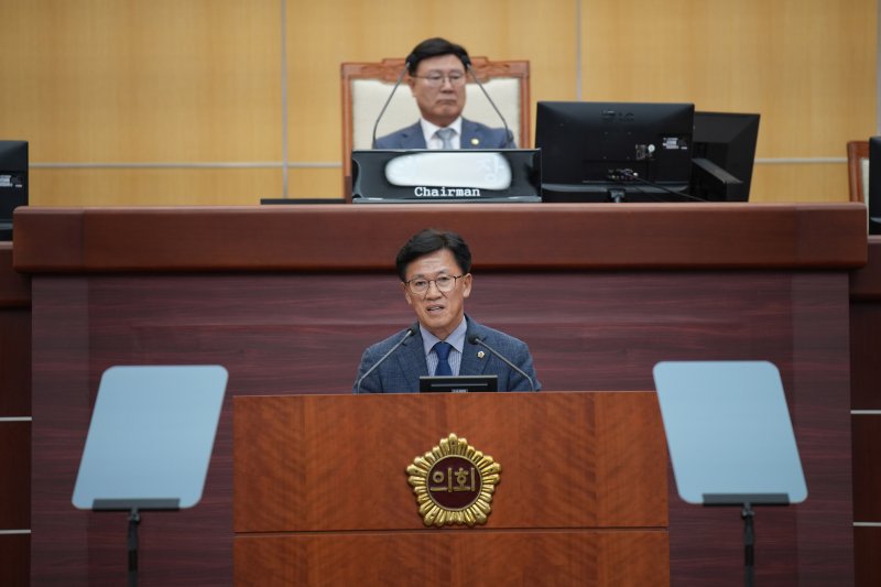 이명연 전북도의원이 대표 발의한 조례를 설명하고 있다.(의회제공. 재판매 및 DB금지)2025.7.28/뉴스1