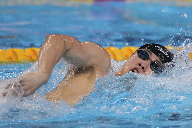 [싱가포르=AP/뉴시스] 수영 황선우. 2025.07.28.