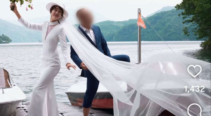 '불륜설 부인' 최여진, 7살 연상 돌싱♥과 웨딩화보 공개