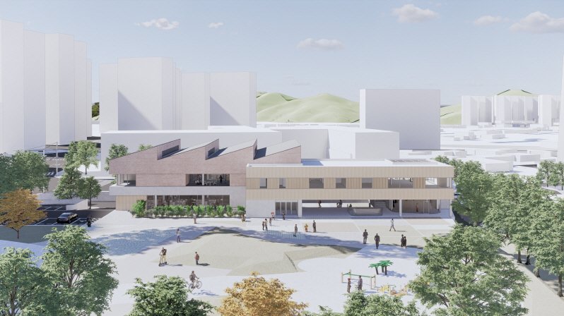 [화성=뉴시스] 봉담와우복합문화도서관 조감도.(사진=화성시 제공)2025.07.28.photo@newsis.com *재판매 및 DB 금지